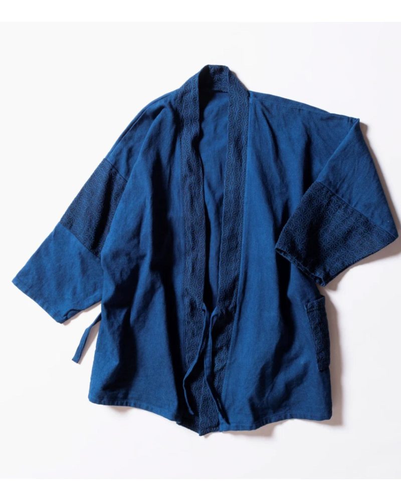 PatchworkSamueJacket Blue Sashiko Kimonostyle