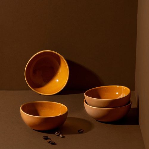 Japandi Tableware Condiment Bowl - 6 Oz, Set of 4, Terracotta