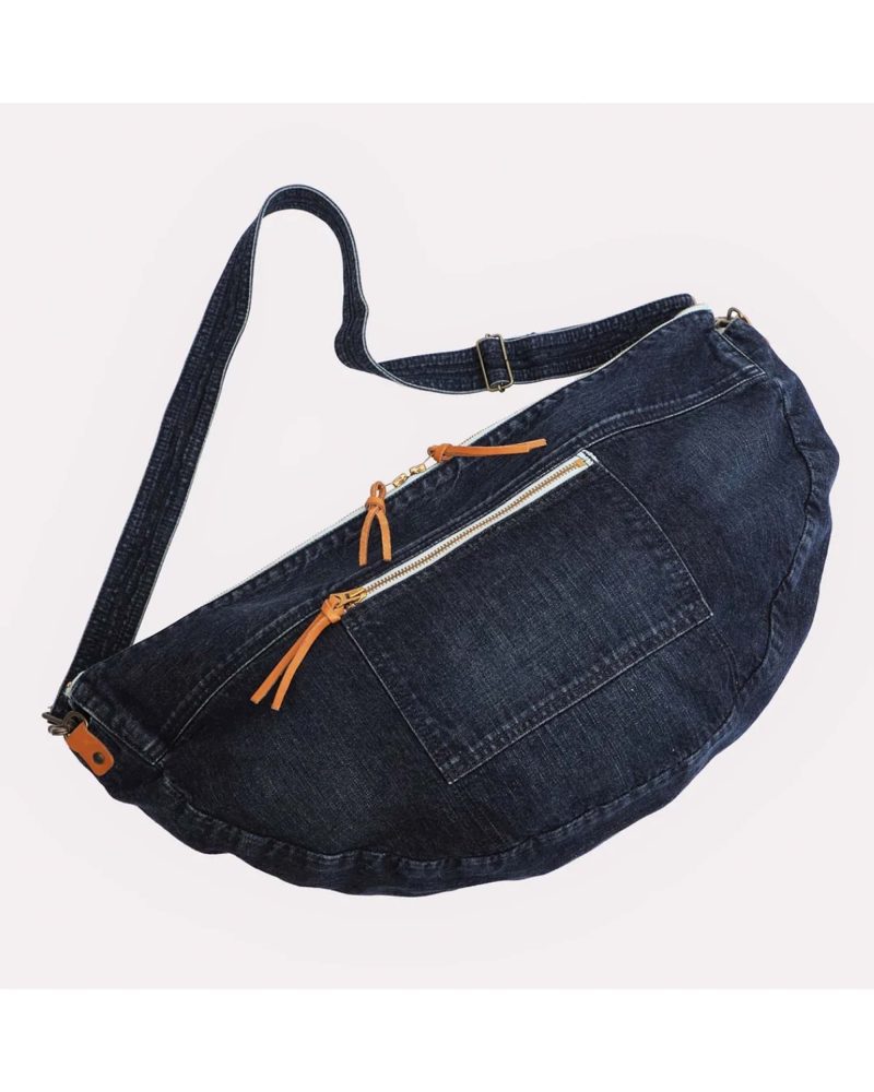 Stonewashed Denim Crossbody Bag