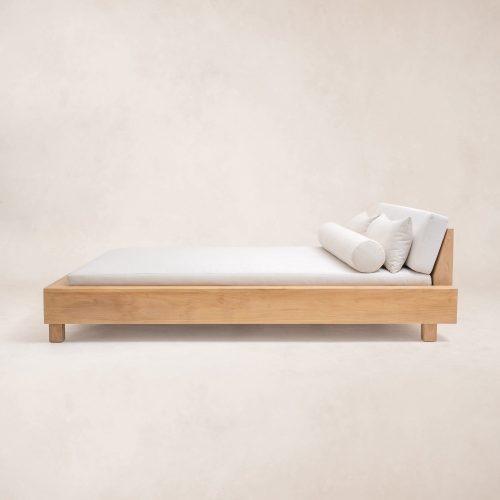 Wood outdoor double daybed