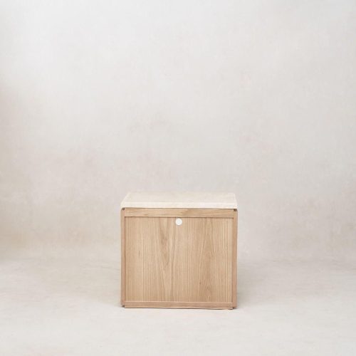 sofita marble nightstand white oak end tables house of leon 356617