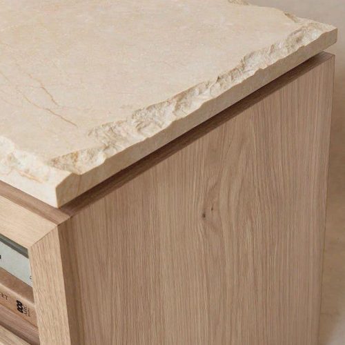 sofita marble nightstand white oak end tables house of leon 862548