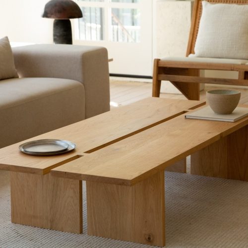 white oak coffee table