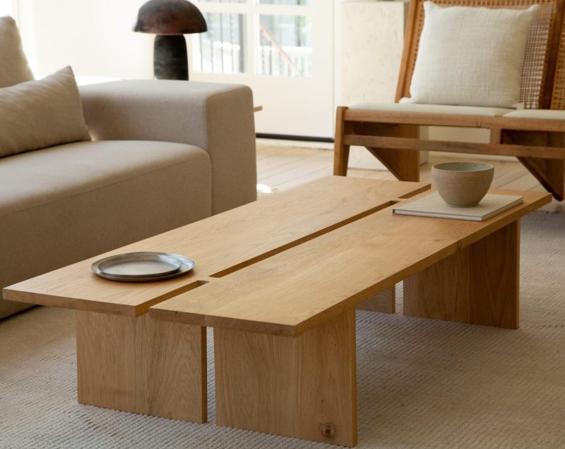 white oak coffee table