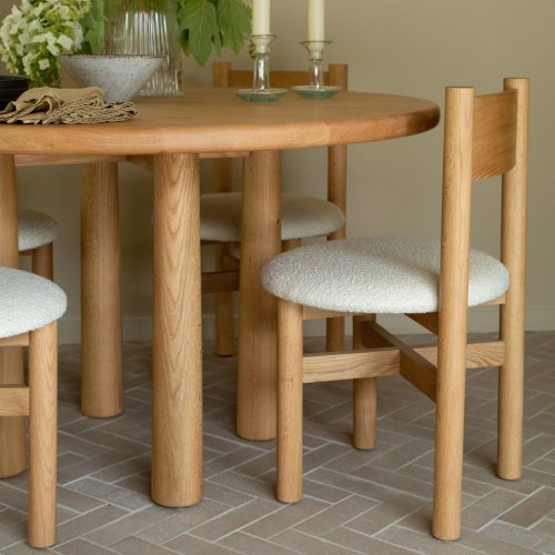 white oak house of leon round dining table